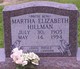  Martha Elizabeth <I>Williams</I> Hillman