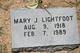  Mary Joyce <I>Carrol</I> Lightfoot