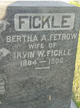  Bertha Albertha “Bertie” <I>Fetrow</I> Fickle