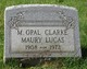  Mary Opal <I>Tennant</I> Clark Maury Lucas