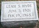  Leah Blanche “Babe” <I>Schmidt</I> Hyde