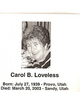  Carol Jean <I>Borget</I> Loveless