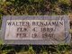  Walter Benjamin Benjamin Sr.