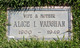  Alice I <I>Thompson</I> Vaughan