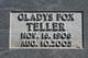  Gladys Genevieve <I>Fox</I> Teller