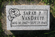  Sarah Francis <I>Harkins</I> VanDruff