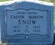 Calvin Marion Snow