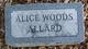  Sarah Alice <I>Grove</I> Woods Allard