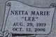  Neita Marie <I>Lee</I> Pettigrew
