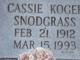  Cassie Florence <I>Koger</I> Snodgrass