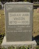  Sarah Ann <I>Carter</I> Vinson