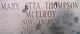  Mary Etta <I>Thompson</I> McElroy