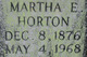  Martha Ellen <I>Winslett</I> Horton