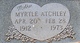  Vernie Myrtle <I>Cooke</I> Atchley