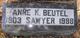  Anne <I>Beutel</I> Sawyer