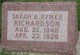  Sarah Ann <I>Ryner</I> Richardson