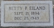  Betty <I>Patterson</I> Eiland