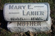  Mary Elizabeth “Mollie” <I>Huffman</I> Lanier