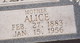  Alice "Allie" <I>Roe</I> Morehead