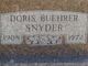  Doris <I>Buehrer</I> Snyder