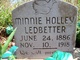  Minnie M. <I>Shaw</I> Holley Ledbetter