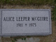  Virginia Alice <I>Leeper</I> McGuire