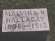  Malvina N. <I>Halladay</I> Halladay