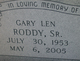  Gary Len “Cutterbuck” Roddy