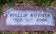 Phillip W. “Bud” Rhymer