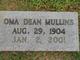  Oma Dean <I>Lones</I> Mullins