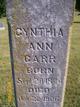 Mrs Cynthia Ann <I>Boaz</I> Carr