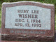  Ruby Lee Wisner