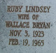  Ruby <I>Lindsey</I> Bryan