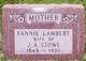  Fannie <I>Lambert</I> Stowe