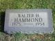  Walter H. “Bud” Hammond