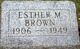  Esther M <I>Barker</I> Brown