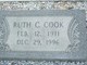  Ruth C <I>Cato</I> Cook