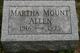  Martha <I>Mount</I> Allen