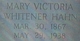  Mary Victoria <I>Whitener</I> Hahn