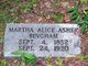  Martha Alice <I>Asher</I> Bingham