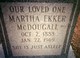  Martha <I>Ekker</I> McDougall