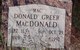  Donald Greer “Mac” MacDonald