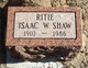  Isaac Wright “Ritie” Shaw