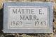  Mattie Elizabeth <I>Morrison</I> Marr
