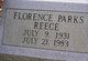  Florence E. <I>Parks</I> Reece