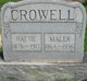  Hattie Davis <I>Brantley</I> Crowell