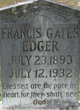  Francis <I>Gates</I> Edger