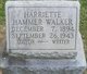 Mrs Harriette Lee <I>Hammer</I> Walker