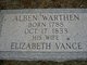  Elizabeth <I>Vance</I> Warthen