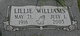  Lillie Viola <I>Hall</I> Williams